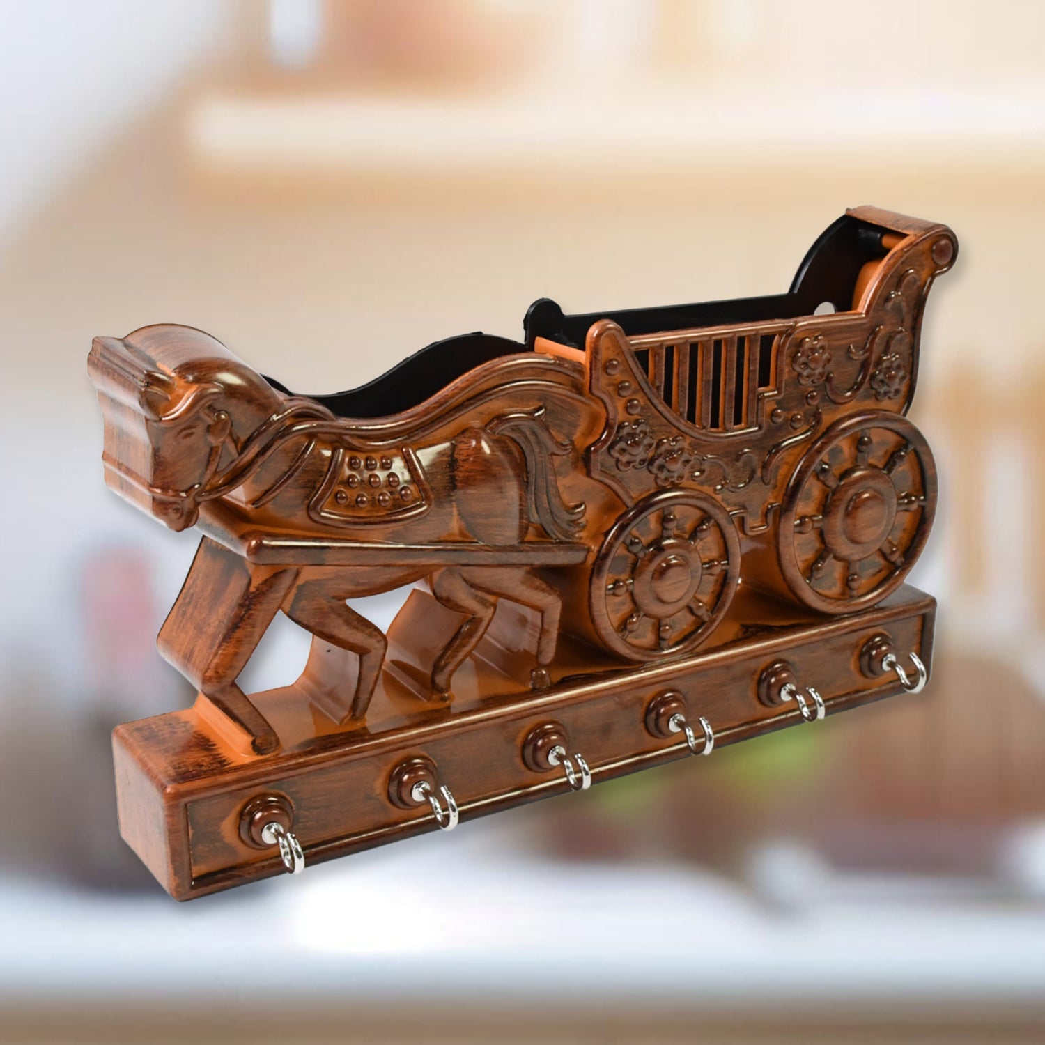 Plastic Rath Design Plastic 6 Hook Key Holder (1 Pc) Plastic Rath Design Plastic 6 Hook Key Holder (1 Pc)